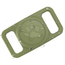 Dog Collar Holder Waterproof Silicone Holder For Dogs Green Washable Collar Cover GPS Tracking