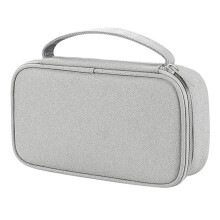 Tragbarer Reiseorganizer, kleine Elektroniktasche mit Schmuckfach, vegane Lederhülle für externe Festplatte, Ladegerät und mehr, mit Pr