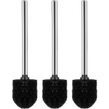 Hygienisches WC-Bürstenset, klassisches Design, Edelstahl, doppellagiger, gebürsteter Bürstenkopf für einfache und hygienische Anwendung.