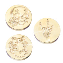 3Pcs Envelope Emboss Wax Seal Stamp Head-Combination three