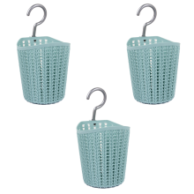 Kitchen Bathroom Storage, Reusable Plastic Hanging Basket With Hollow Design Drainage For Easy Maintenance