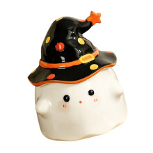 Cartoon Ceramic Coffee Mug Halloween Coffee Cups Birthday-Black