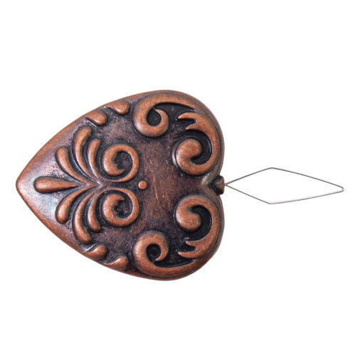 Vintage Metal Needle Threader with Magnetic Needle-red bronze
