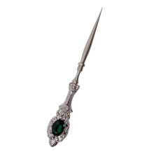 Stainless Steel Sewing Awl Tool Comfortable Grip For-silver