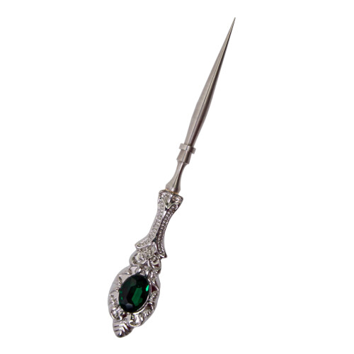 Stainless Steel Sewing Awl Tool Comfortable Grip For-silver