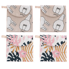 Organizador portátil de artículos esenciales, estuche de tela reutilizable para compresas y más, perfecto para las necesidades de las mujeres que