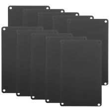 20Stk Leere Metall Namensschilder Schwarz Aluminium 10X5Cm