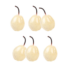 Pakket van 6 realistische plastic perenmodellen ornament voor