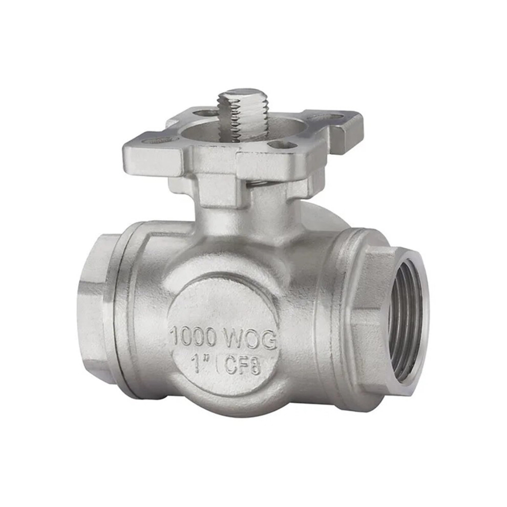 1/2 Inch Ss304 Stainless Steel Threeway Ball Valve T/L Type, Female Thread, 1 Piece 9323874360867