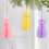 Pack of 5 Easters Honeycomb Hanging Rabbit Decorations Elegant 4