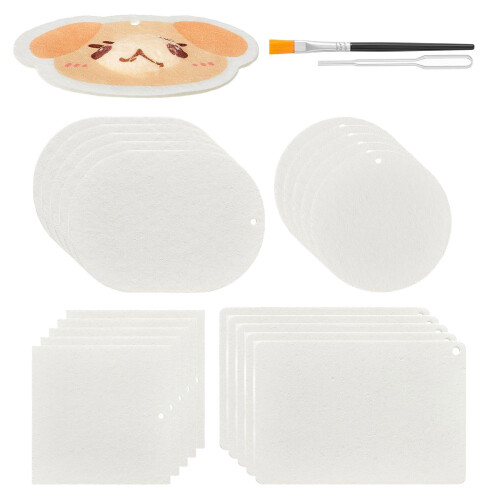 Pack of 20 Textured Foam Sheets Set Includes Paint Brush Dropper