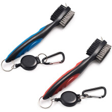 Golf Club Brush, Club Groove Cleaner With Retractable Zip-line, Wire Bristles For Thorough Cleaning, Ergonomic Design For Comfort, Lightweight And Sty