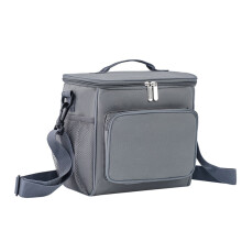 Bolsa de almuerzo reutilizable, gruesa y aislada, diseño portátil con correa ajustable para el hombro para viajes de trabajo, material duradero con