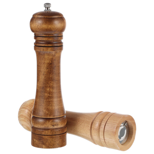 2Pz Macinapepe in Legno Per Cucina Uso Facile Vari