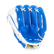 Soft PU Leather Batting Gloves Thickened Padding For Baseball Practice Teen Size Blue