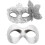 Masque de mascarade à la mode, 2 pièces, masque de-Argent 1