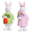 Cheerfuls – petits lapins de printemps, poupées délicates-Rose 2