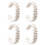 Supports de rideaux en Jutes durables, 4 pièces,- blanc cassé 1
