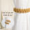 Supports de rideaux en Jutes durables, 4 pièces,- blanc cassé 6