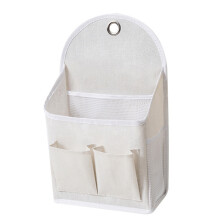 Metal Frame Supported Wall Hanging Storage, Linen Fabric Hanging Organizer with Non-slip Backing for Bedroom, Bathroom, and Kitchen, Perfect for Gift