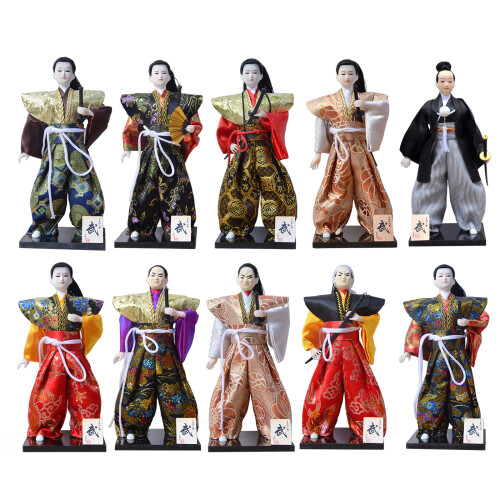 Présentoir d'ornements de kimonos de poupées de samouraïs-W73 1