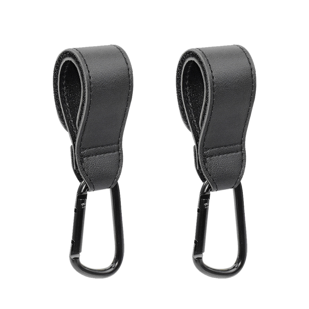 Strong Hook and Loop Straps, Multipurpose Stroller Hooks for Diaper Bags and Grocery Bags, Portable Stroller Bag Hook with Carabiner for Cars, Bicycle