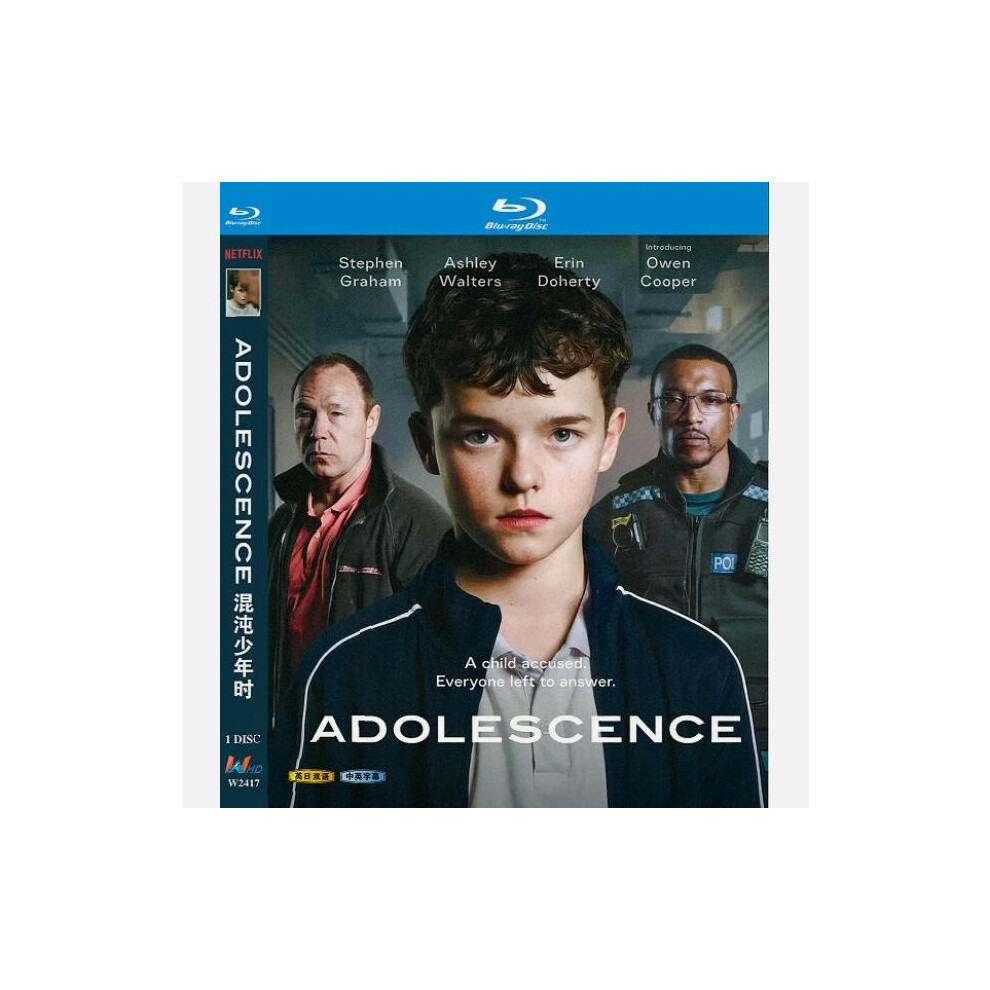 Adolescence (2025)：1-Disc English 1080P BD All Region New Box Set
