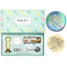 Antique Themed Seal Stamp Set With Handle Seal Beads-rose
