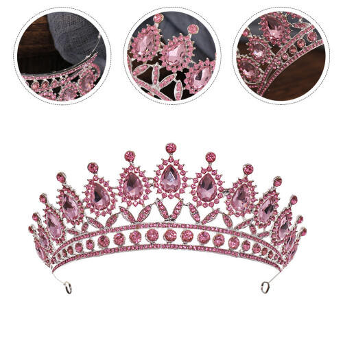 Rhinestone Bridal Krans Huvudprydnad Tiara Bröllops Håraccessoar 1
