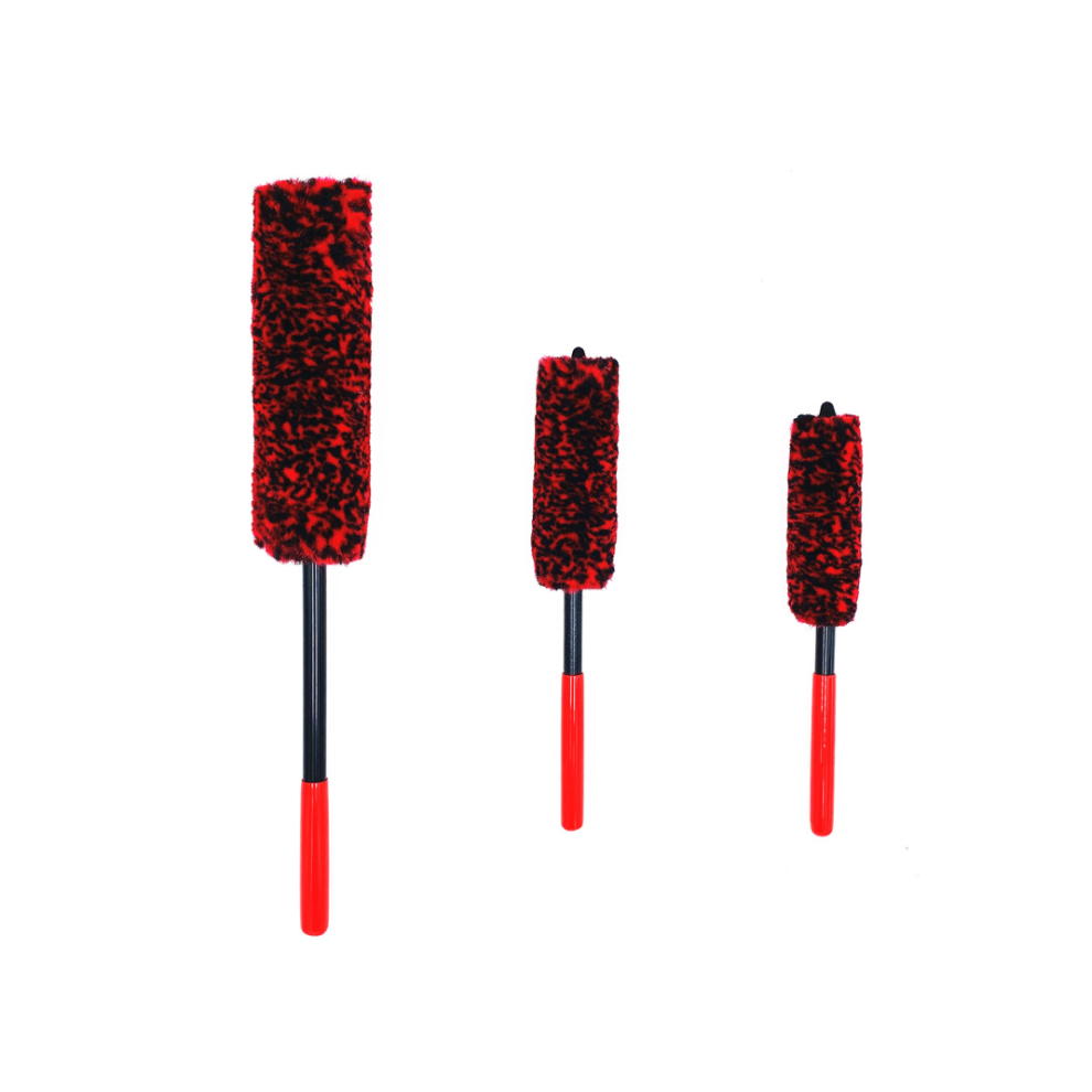 Damage Prevention With High Quality Pp, Scratch-Free Cleaning By Synthetic Wool Bendable Brushes Safe To Use For Wheel Hub Cleaning 9454554699066