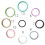 Versatile Silicone Finger Bands Sweatproof Ring For Gym-7 White 5