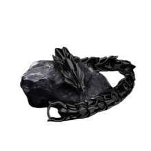 Vintage Punk Styles Dragon Bracelet For Men Hiphop-20cm Black