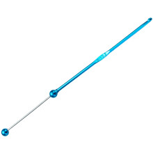 Beads Knitting Needle Metal Crochet Hook Handmade-light blue