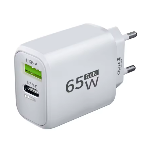 65W GaN USB-C Fast Charger PD & QC 3.0