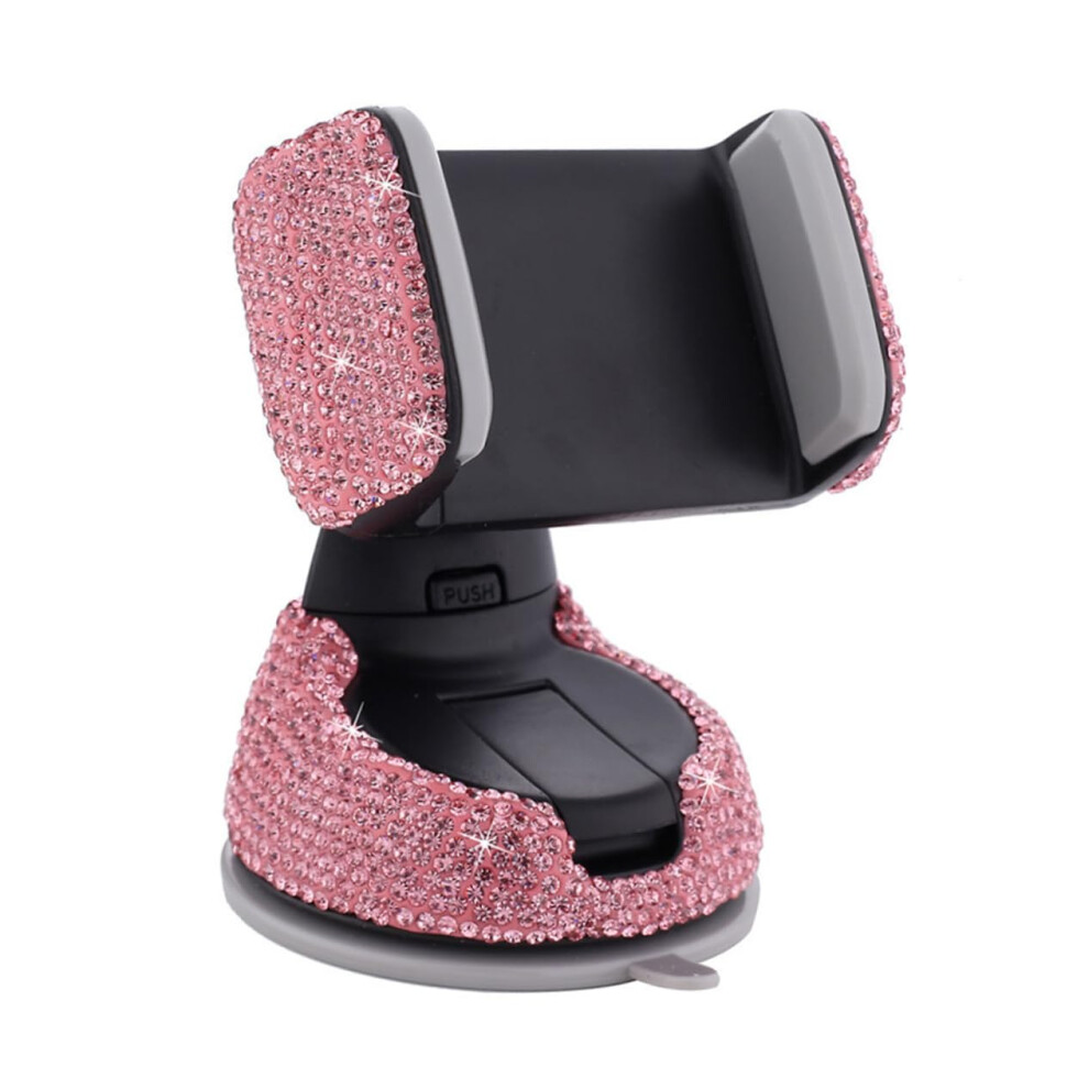 Bling Car Vent Phone Holder Secure Mount For Navigation With Adjustable Viewing Angle Pink 9323874362472