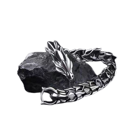 Multipurpose Norses Warriored Dragon Arm Cuff-20cm Silver