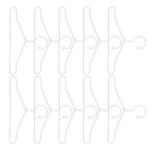 10Pcs Metall Miniklädhängare Mini Hushålls Klädspjäll Dockor Kappställ