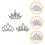 3 Stuks Kinder Tiara Haarkam Haaraccessoire Hoofdtooi 6