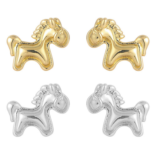 Boucles d'oreilles à clous en alliage élégant, accessoire-Argent 1