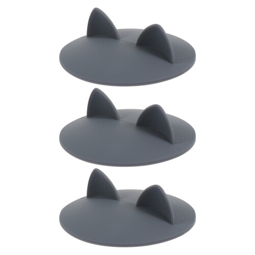 3Pièces Couvercles Mug Silicone Oreilles Chat Résistants