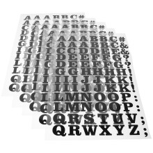 5St Zwarte Iron-on Letter Patches, Vinyl Voor Jeans, Tassen En Textiel