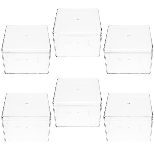 6Pcs Kvadratiska Tårtaskålar För Tiramisu