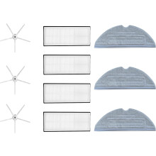 Mikrofiber-erstatningsputer for Roborock-modeller, ikke-røykende fibre, sterk vannabsorpsjon, kompatibel med S7Wipes HePa-filter sidebørstesett (