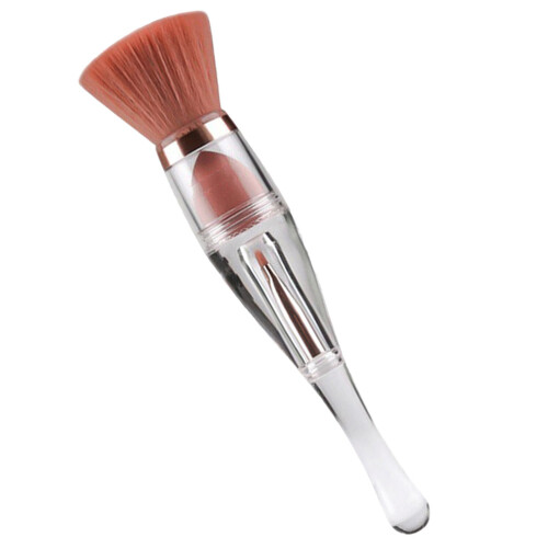 Multi-Purpose Makeupborste Portabel 3-I-1 Kosmetikabrist