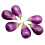 6pcs Realistic Artificial Eggplants Simulation Vegetable Model 1