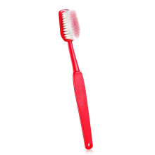 Badborstel met lange steel, lotionapplicator met tandenborstelvormige kop voor grondige reiniging en huidmassage, hoogwaardige en veilige badscrubber