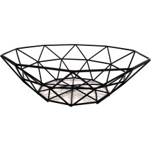 Stylish Geometric Design for Home Decoration, Wire Storage with Iron Wire Fashionable Tray for Contemporary Vegetable & Fruit Basket