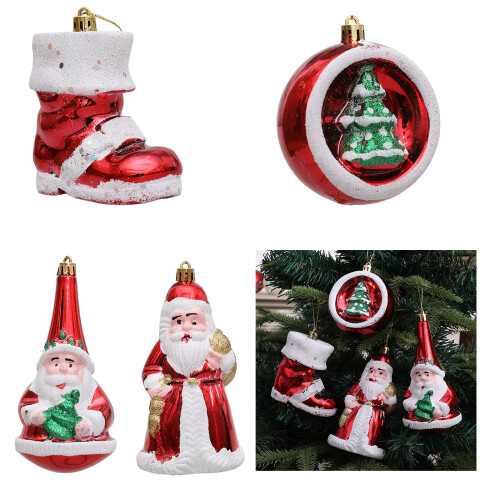 1 Box Christmas Tree Hanging Pendants-old man with pointed 2
