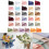 20Pcs Elegant Flower Wrapping Paper Creative-sky blue 07 3