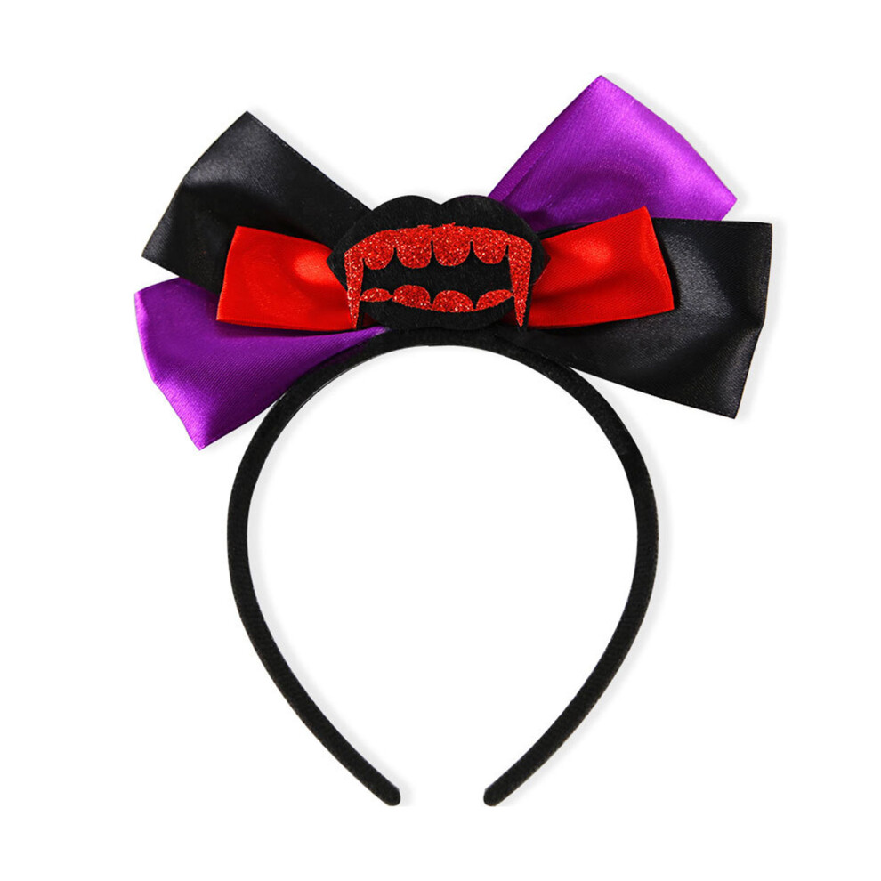 Colorful Spooky Bowknot Shape Headband Adult-Blood tooth model
